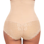 Werena Tummy Control Shapewear Panties for Women High Waisted Shaping Underwear Lace Body Shaper Girdle(01# A Beige(lace),Small)