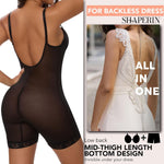 SHAPERIN Women's Backless Shapewear Tummy Control Body Shaper Bra Faja U Plunge Low Back Mid Thigh Bodysuit
