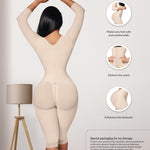 Forma Tu Cuerpo Full Body Shapewear for Women – Faja Moldeadora with Open Bust & Adjustable Legs, Tummy Control Bodysuit, Compression Girdle, Bei S
