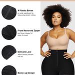 SHAPELLX Shapewear Tummy Control Fajas Colombianas Moldeadoras Butt Lifting Shapewear Shorts For Women (Black,Large)