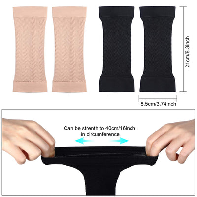 SATINIOR 2 Pairs Arm Shapers for Plus Size Women, Wraps Slim Upper Arm Sleeves Compression