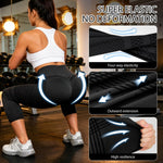 High Waisted Capri Leggings for Women,Tummy Control Yoga Capri Leggings,Workout Compression Capri Leggings,High Waisted Capris for Women,Capri Yoga Pants,Squat Proof Non See-Through(X-Large,Black)