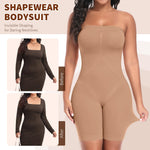 Werena Strapless Shapewear Bodysuit for Women Tummy Control Shapewear Full Body Shaper with Removable Straps (Latte,Large)