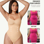FeelinGirl Shapewear Tummy Control Bodysuits for Women Seamless Body Suits Shapewear Thong Body Shaper XS-S