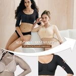 BRABIC Upper Arm Shaper for Women Fajas Post Surgery Compression Sleeves Front Closure Bra Arm Lipo Shapewear Tops(Black, Medium)