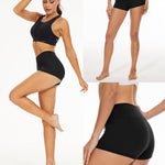 NexiEpoch 2 Pack Biker Shorts for Women - 3"/5"/8" Booty Volleyball High Waisted Black Spandex Shorts for Yoga Dance Workout