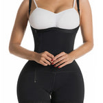 Sonryse 050ZL Postpartum Stage 2 Mid Thigh Bodysuit Tummy Control Shapewear for Women Faja Colombiana Black XS