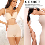Werena Seamless Shaping Boyshorts Panties for Women Slip Shorts Under Dress Shapewear Shorts Tummy Control Underwear(A2# Beige (light Shaping), Medium)