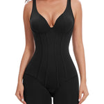 Slimers Women V-Neck Corset Bodysuits - Tummy Control Sculpting Body Suits : Hip Lifter Shapewear Outfits Club Tops