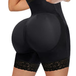 YIANNA Tummy Control Shapewear for Women Strapless Fajas Colombianas Moldeadoras Postpartum Body Shaper Shorts Butt Lifter Compression Garment with Zipper Crotch,YA7272-Black-M