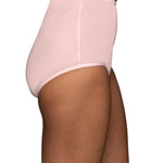 Vanity Fair Women's High Waisted Underwear, Full Coverage Ladies Panties, Perfectly Yours Briefs, Nylon - Pink/Blue/Candleglow, 9