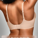 Wireless Jelly Bras for Women No Underwire - Seamless Padded T-Shirt Bralette with Support, Full Coverage Comfort Bra (M, Skin)