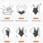 Popilush Lace Bodysuits for Women Corset Shapewear Tummy Control Body Suits V Neck Thong Underwired Outfits Side Zipper