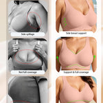 Soft Intention Jelly Wireless Bra Seamless Push Up Full Coverage Supportive Everyday Sport T-Shirt Bra Regular & Plus Size Nude