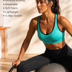 Double Couple Women Racerback Sports Bras for Women High Impact Workout Yoga Gym Fitness Bra