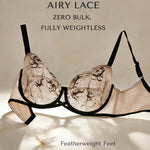 SHAPELLX Lace Bras for Women Unlined, Minimizer Push Up Bra with Underwire for Heavy Breast, Up to H Cup (Beige 40C)