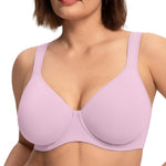 HSIA Bras for Women Minimizer Full Coverage, Plus Size T Shirt Unlined Underwire Smooth Bra, Seamless Cups Joan Ultimate Soft