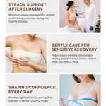 BRABIC Post Surgery Compression Bras for Women's Front Closure Full Coverage Surgical Bra with Adjustable Straps Wireless Bralette, Beige, L
