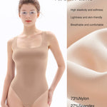 Popilush Double Lined Square Neck Body suits Backless Bodysuit Tank Tops Comfortable Bodysuits Tops