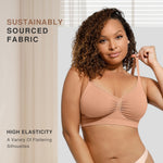 Women's Wireless Bra Unlined Comfort Bralette No Underwire Soft T-Shirt Bras Seamless Skin Small