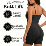 herslims Tummy Control Bodysuit for Women, Sculpting Shapewear, Brief, Thong, or Mid-Thigh Faja, Black Mid-Thigh Faja XXS/XS