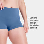 SPANX SPANXshape ExtraOrdinary Boyshort - Sculpting Compression - Women's Shapewear Underwear - Recycled Nylon Fabric Blend - Indigo Haze - Medium