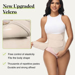 SHAPSHE Waist Trainer for Women Postpartum Belly Band Abdominal Binder Corset Shapewear Girdle Faja Beige 3XL