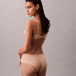 Calvin Klein Women's Invisibles Seamless Hipster Panties, 3 Pack, Light Caramel/Light Caramel/Light Caramel, Medium
