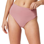 SPANX SPANXshape ExtraOrdinary Thong - Sculpting with Compression - Women's Shapewear Underwear - Recycled Nylon Fabric Blend - Camellia Pink - Medium