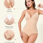 Irisnaya Nude Bodysuits Cami Double lined beige Body suits Tops for Women
