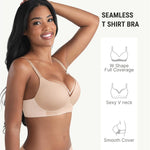FeelinGirl Wireless Bras Comfortable Push Up Bra Full Support Lift Bralette Seamless Tshirt Bras