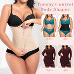 Werena Waist Trainer for Women Corset Shapewear Tummy Control Slimming Body Shaper Girdle Waist Cincher Belly Band (A# Beige-2pack(Height: 9.5"), Small)