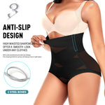 Werena Tummy Control Shapewear Panties for Women High Waist Cincher Shaping Underwear Body Shaper Girdle (#13 Black-7,S)