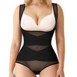 BRABIC Mesh Shapewear Bodysuit Tummy Control for Women Plus Size Faja Body Shaper Bodysuit Butt Lifter(Black,3X-Large)