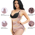 REYEOGO Shapewear Bodysuit for Women Tummy Control Butt Lifter Panty Hi-Waist Trainer Stomach Body Shaper Slimming Girdles (Purple Brown, XX-Large)