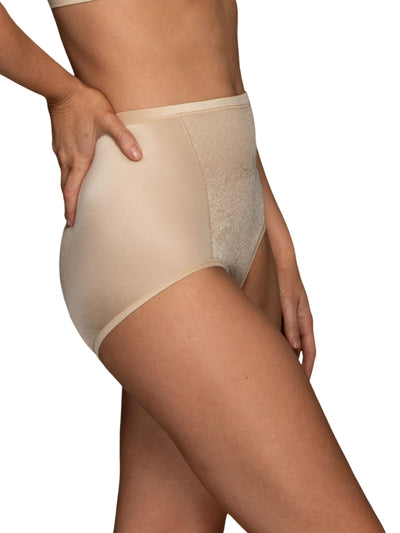 Vanity Fair Women's Smoothing Comfort with Lace Brief Panty 13262, Damask Neutral, Large/7