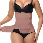 SHAPSHE Waist Trainer for Women Postpartum Recovery Wrap Girdle Cincher Corset Shapewear Belly Band Rosybrown 3XL