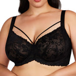 HSIA Minimizer Bras for Women Full Coverage, Unlined Lace Sexy Plus Size Underwire Bra for Large Breasts Black