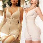 YIANNA Tummy Control Shapewear for Women Strapless Fajas Colombianas Moldeadoras Postpartum Body Shaper Shorts Butt Lifter Compression Garment with Zipper Crotch,YA7272-Beige-3XL