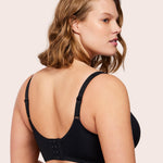 HSIA Minimizer Bras for Women Plus Size, Full Coverage Coolcomfort T Shirt Unlined Bra with Underwire for Heavy Breast, Rich Black 36DD