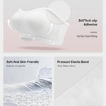 OEAK Supportive Strapless Bras for Women Push Up Wireless Bandeau Bra Non Slip Seamless Bras Comfortable Padded Bralette White M