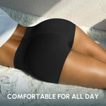 FallSweet BoyShort Underwear for Women No Show Seamless Panties Smooth Boxer Briefs Stretch Shorts, black, M