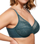 HSIA Minimizer Bras for Women Enchante Full Coverage Underwire Bras Plus Size Lifting Floral Lace Bra for Heavy Breast