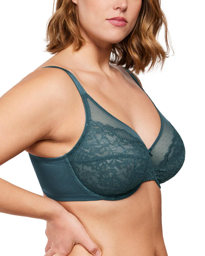 HSIA Minimizer Bras for Women Enchante Full Coverage Underwire Bras Plus Size Lifting Floral Lace Bra for Heavy Breast