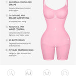 FeelinGirl Tummy Control Shapewear Bodysuit Body Shaper Plus Size Seamless Faja for Women Deep Pink XL/XXL