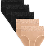 Kindred Bravely High Waist Maternity Underwear for Women and Postpartum Underwear 5 Pack (Medium, Neutrals)