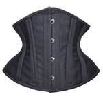 SHAPERX Women Short Torso Curvy Waist Heavy Duty Double Steel Boned Underbust Waist Trainer Corsets,SZ70930-Black-M