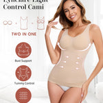 Lynclare Shapewear Tank Tops with Built in Bra Camisole for Women Body Shaper Tummy Control Womens Compression Top Nude S
