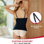 Nebility Compression Tanks for Women Tummy Control Shapewear Tank Top Seamless Body Shaper Lace Cami Camisoles(Large, Black)