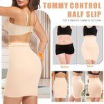 ONEW Shapewear Slips For Under Dress Half Slip Dress Tummy Control Seamless Slip Skirt Body Shaper For Women,Beige,Large